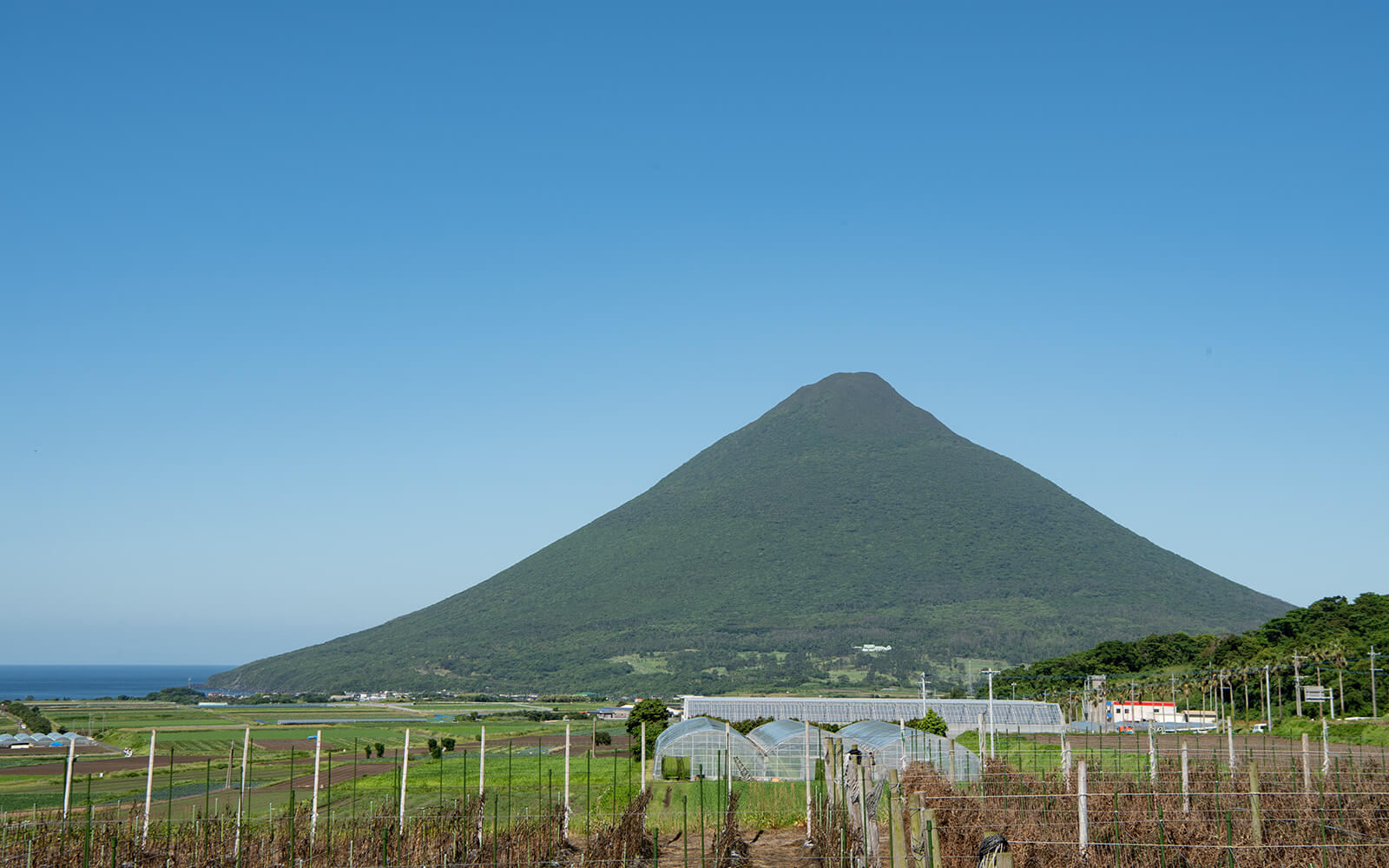 別名薩摩富士とも称される指宿市のシンボル開聞岳